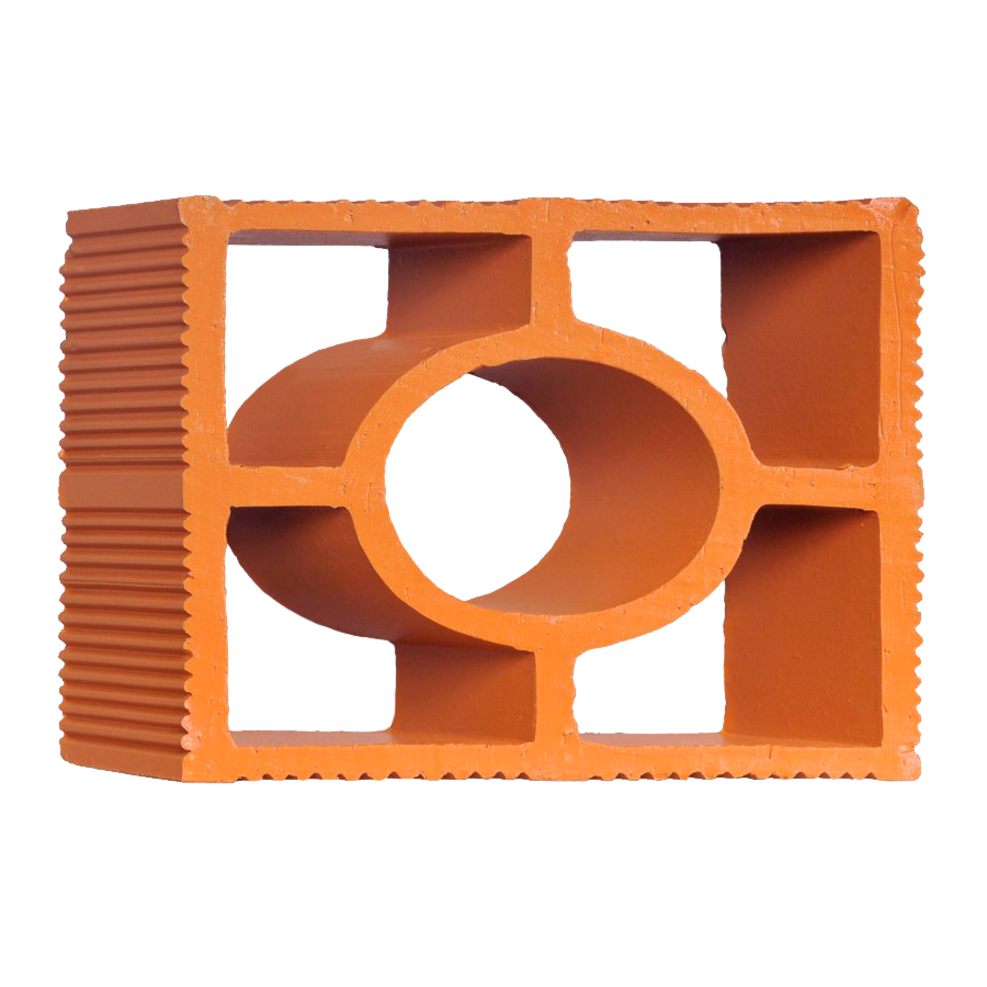 Elemento vazado impermeabilizado Diagonal Redondo Caramelo