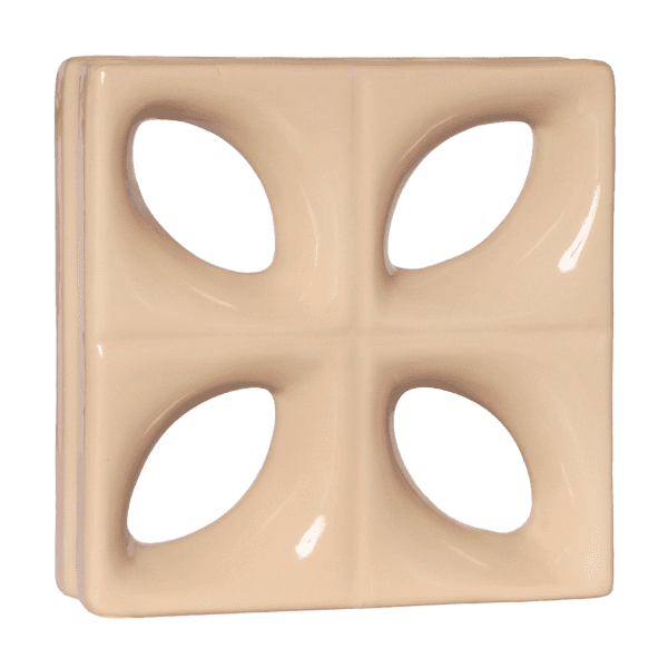 Elemento vazado esmaltado Folha Areia do Deserto