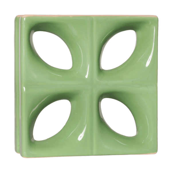 Elemento vazado esmaltado Folha Verde Fortuna